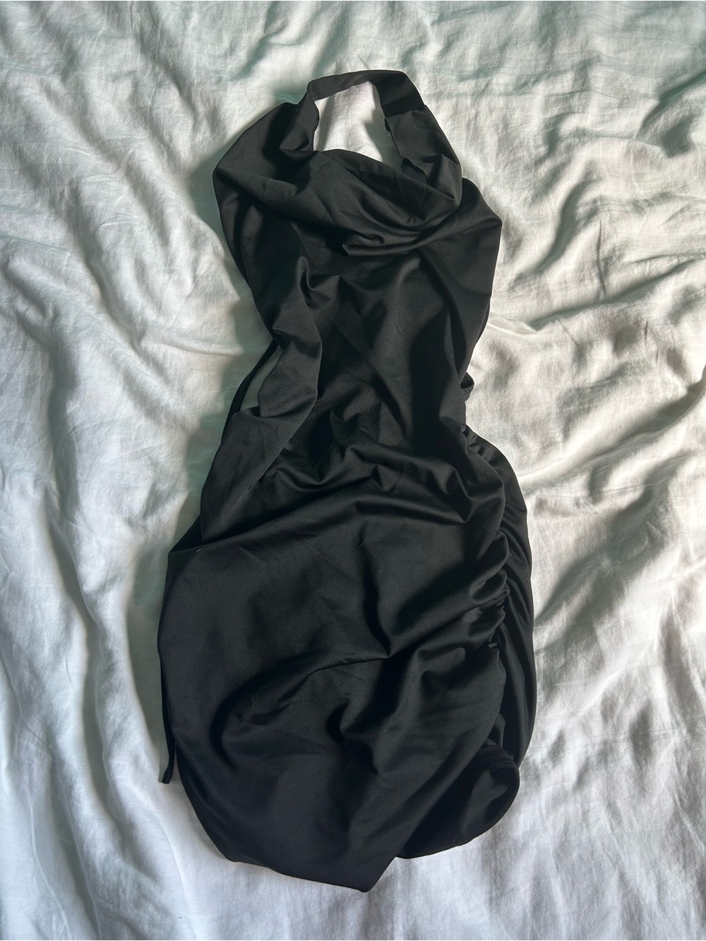 Women’s Black Backless Halter Dress